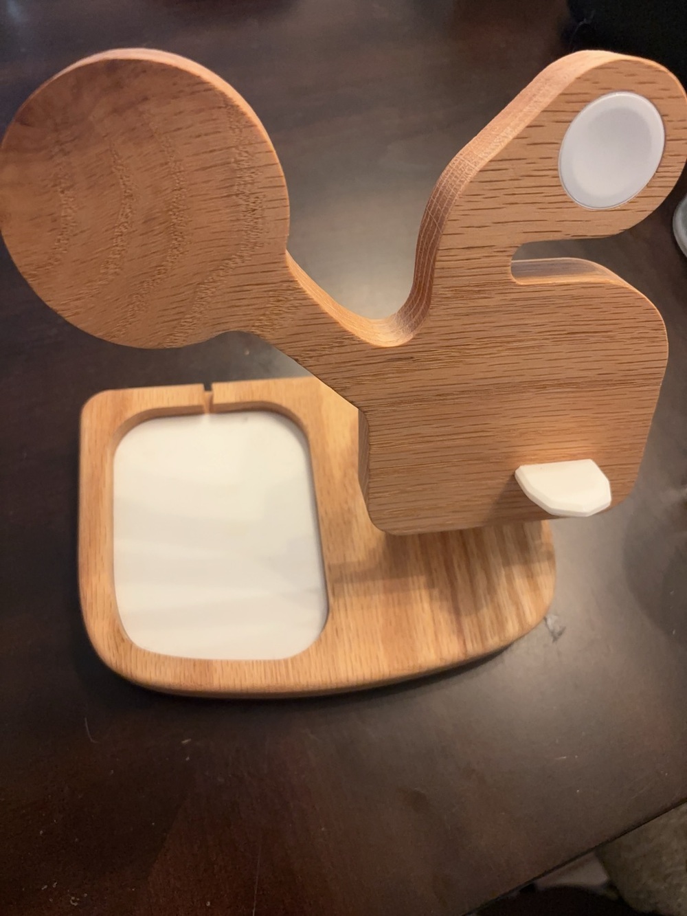 Wooden Bunny Phone & Watch Dock Charger - Natural Oak